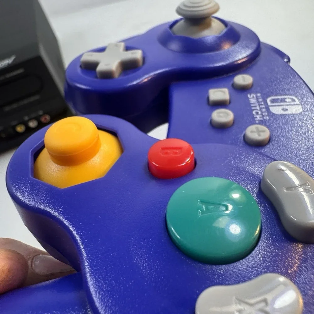 PowerA GameCube Style Wired Micro USB Controller Nintendo Switch Indigo Purple
